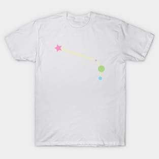 Aries Zodiac Constellation in Rainbow Pastels T-Shirt